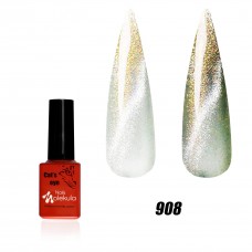 Гель-лак Nails Molekula 9D эффект кошачий глаз №908 (кварцевый)