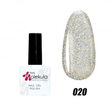Гель-лак Nails Molekula Gel Polish №020 Голографик срібло 11ml