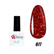 Гель-лак Nails Molekula Gel Polish №077 Червоний з мерехтінням 11ml