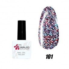 Гель-лак Nails Molekula Gel Polish №101 Червоно блакитне мерехтіння 11ml