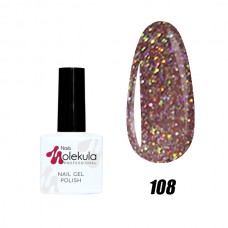 Гель-лак Nails Molekula Gel Polish №108 Іскристий рожевий 11ml