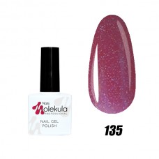 Гель-лак Nails Molekula Gel Polish №135 Червоний с голографическими блестками 11ml